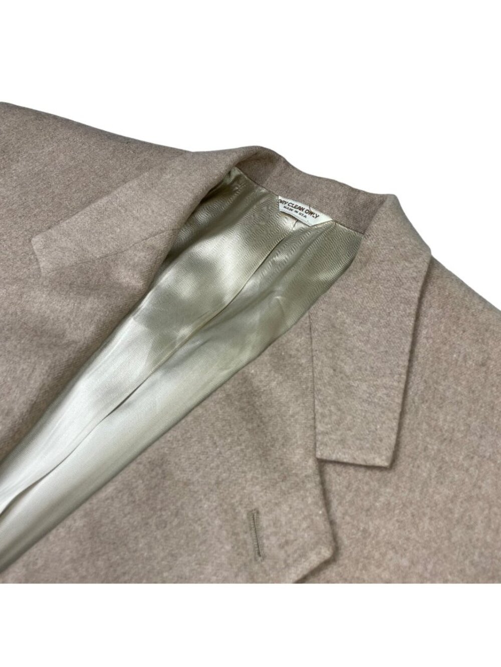 Joseph & Lyman Men's 100% Cashmere 2-Button Blazer Oatmeal • USA • 44S